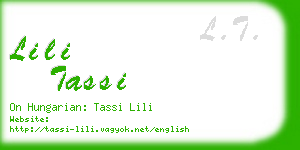 lili tassi business card